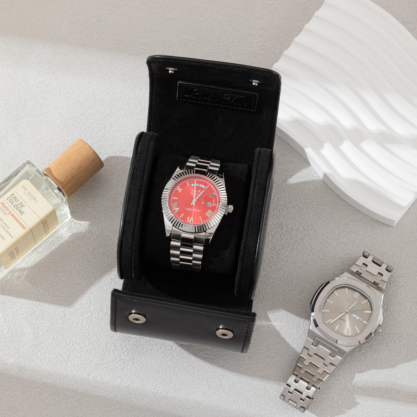 Estuche para relojes de cuero de primera calidad